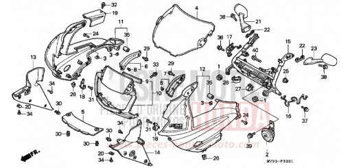 PANNEAU SUPERIEUR (CBR600FS/3S/T/3T/SET) CBR600FT de 1996